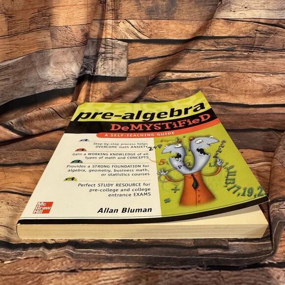 Pre-Algebra DeMYSTiFieD Self-Teaching Guide Allan Bluman McGraw Hill Math Book - Picture 6 of 8